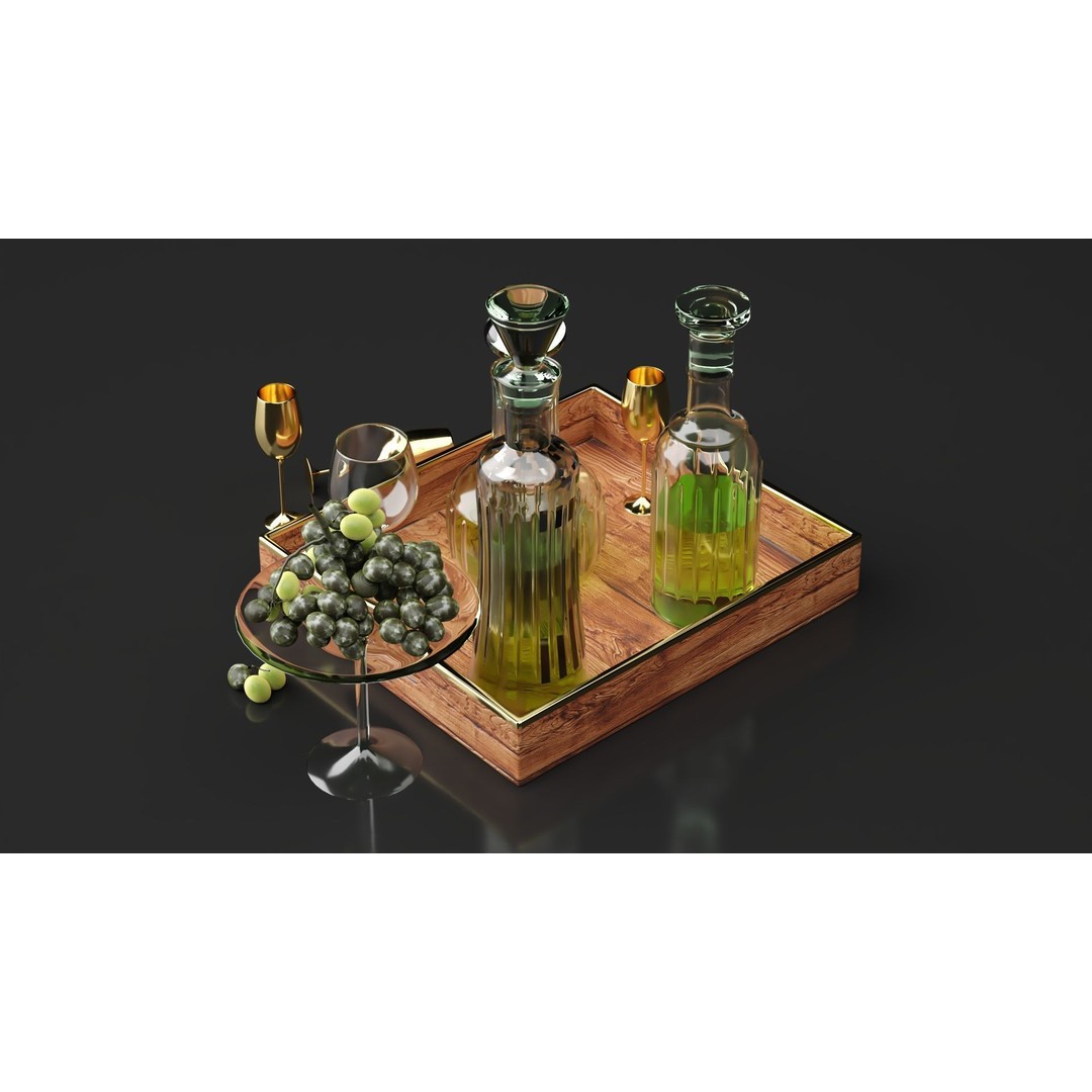Kitchen Decorative Set 3D Model – Modern Furniture for Interior Design - View 9