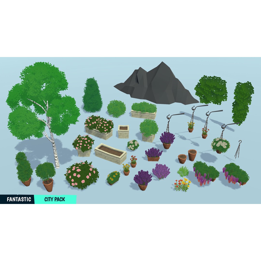 Stylized City Pack 3D Model – Low Poly Game Asset, FBX, PBR - View 12