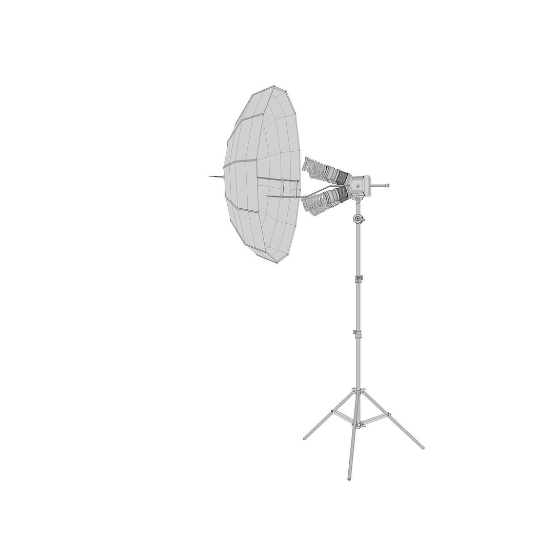 Studio Photography Lights 3D Model – High Poly Lighting Equipment, FBX, Blender - View 15