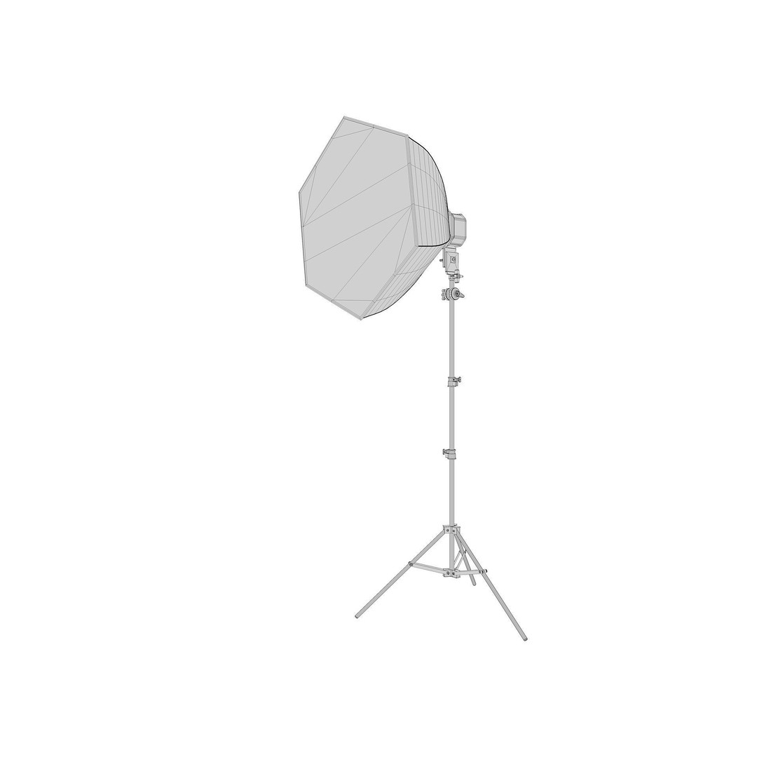 Studio Photography Lights 3D Model – High Poly Lighting Equipment, FBX, Blender - View 19