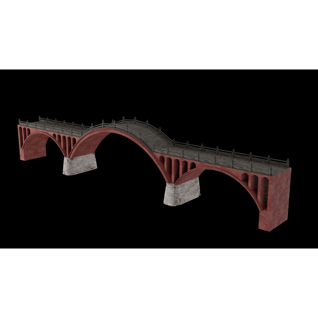 Japanese Bridge 3D Model – Low Poly Game Ready Collection, FBX & OBJ - View 15