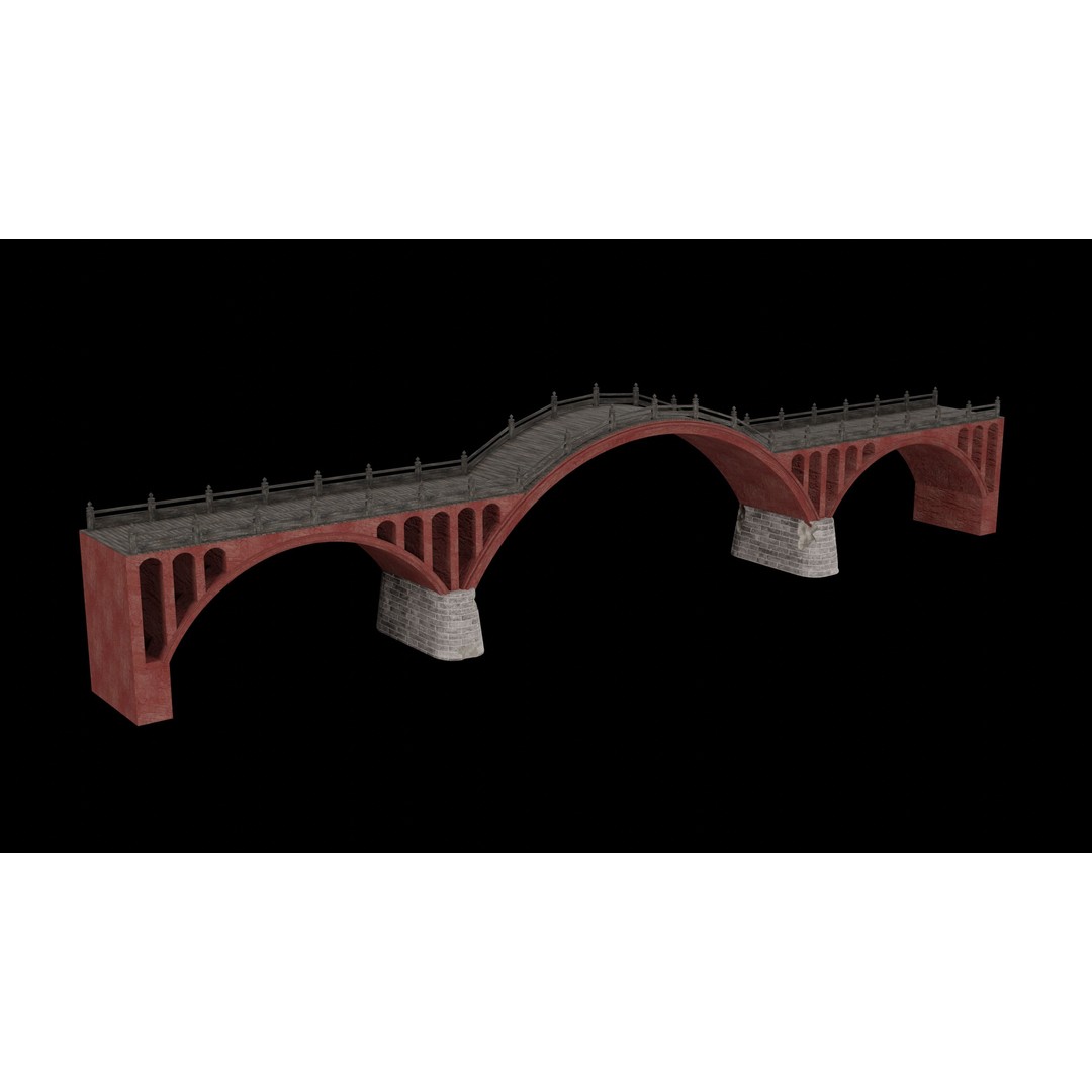 Japanese Bridge 3D Model – Low Poly Game Ready Collection, FBX & OBJ - View 16