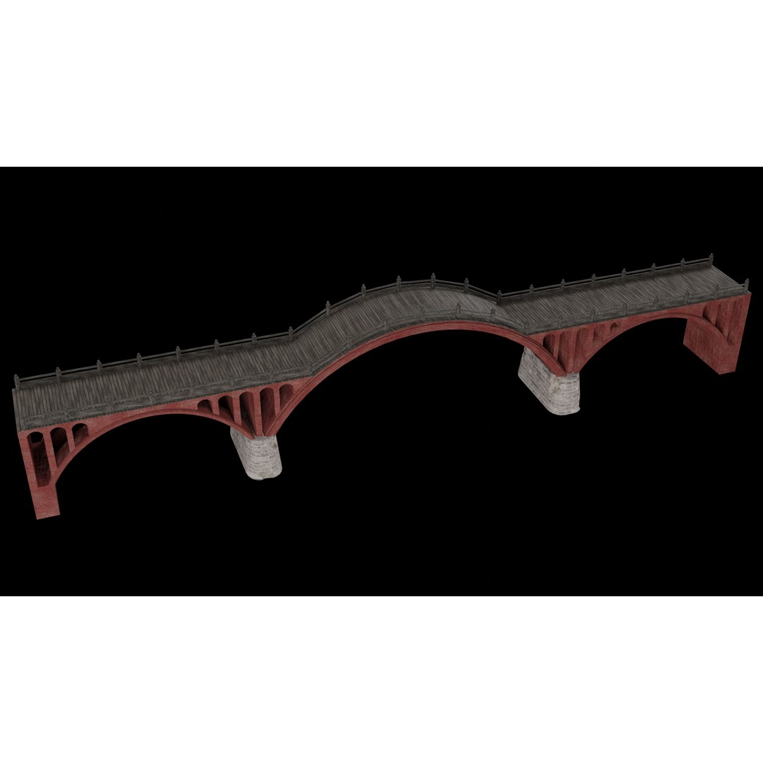 Japanese Bridge 3D Model – Low Poly Game Ready Collection, FBX & OBJ - View 17
