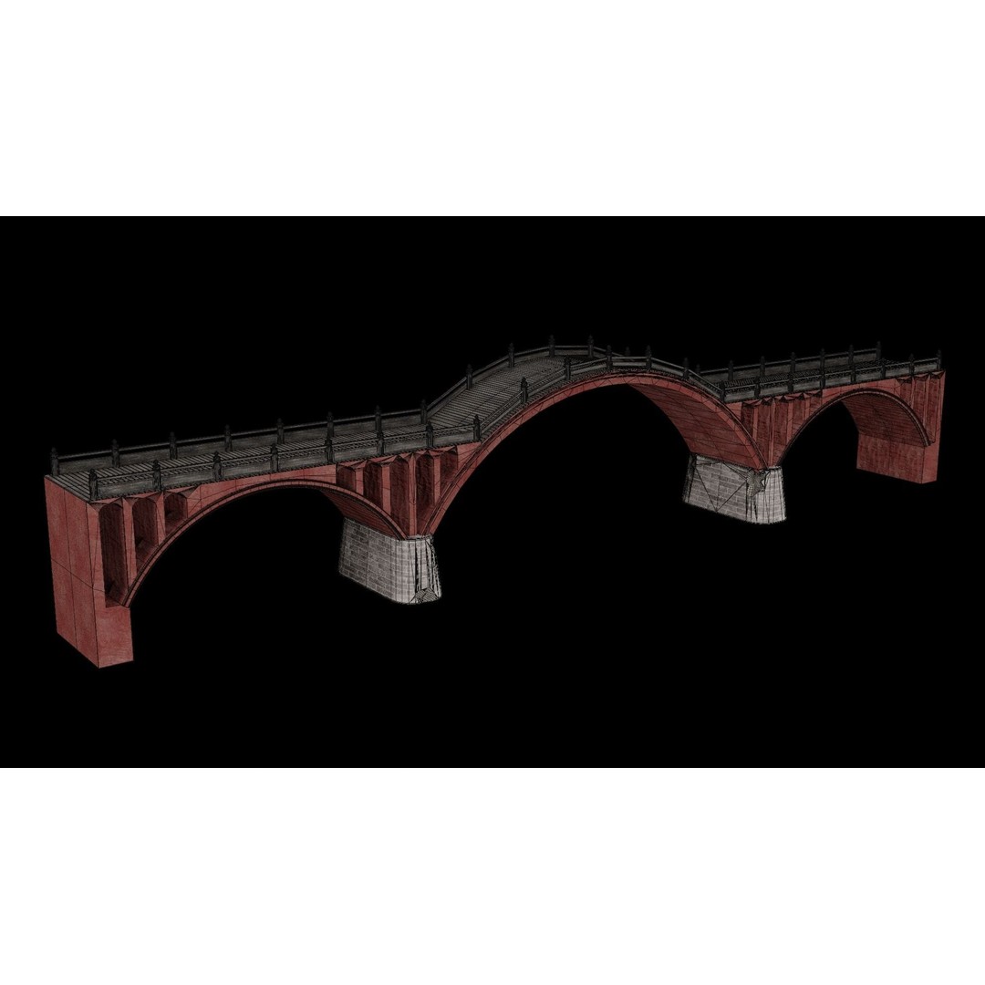 Japanese Bridge 3D Model – Low Poly Game Ready Collection, FBX & OBJ - View 18