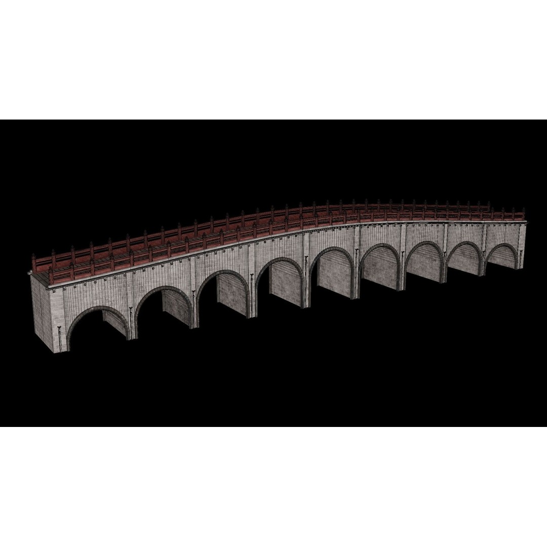 Japanese Bridge 3D Model – Low Poly Game Ready Collection, FBX & OBJ - View 27