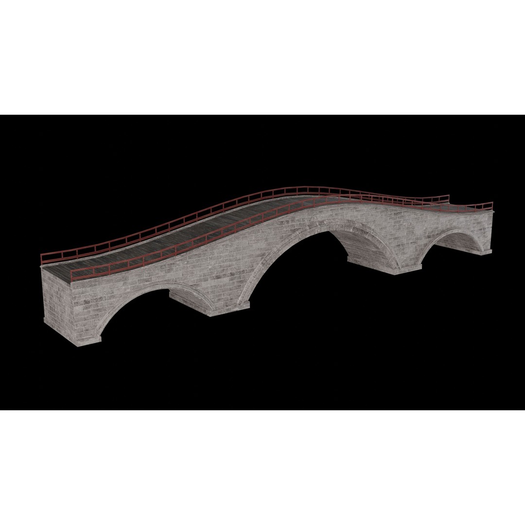 Japanese Bridge 3D Model – Low Poly Game Ready Collection, FBX & OBJ - View 37