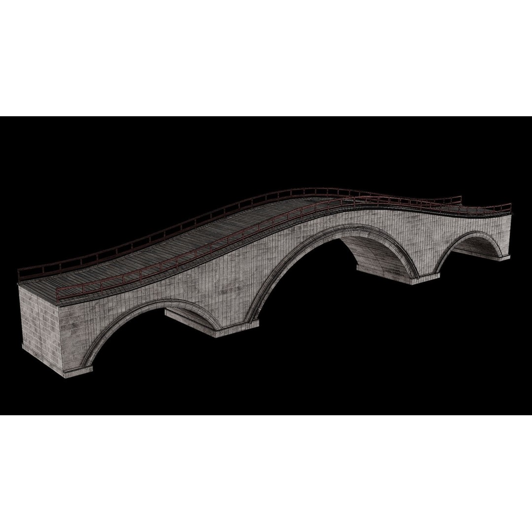 Japanese Bridge 3D Model – Low Poly Game Ready Collection, FBX & OBJ - View 39