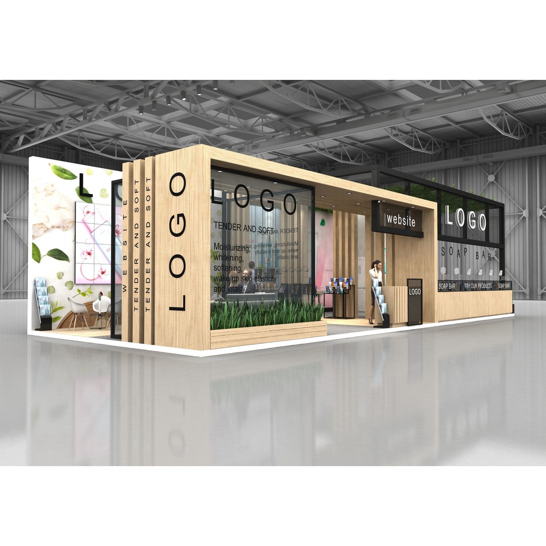 Exhibition Stand 3D Model – High-Quality Booth for Trade Shows