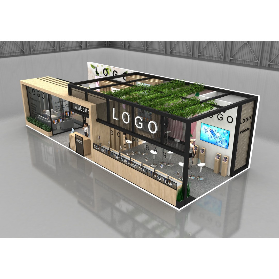 Exhibition Stand 3D Model – High-Quality Booth for Trade Shows - View 4