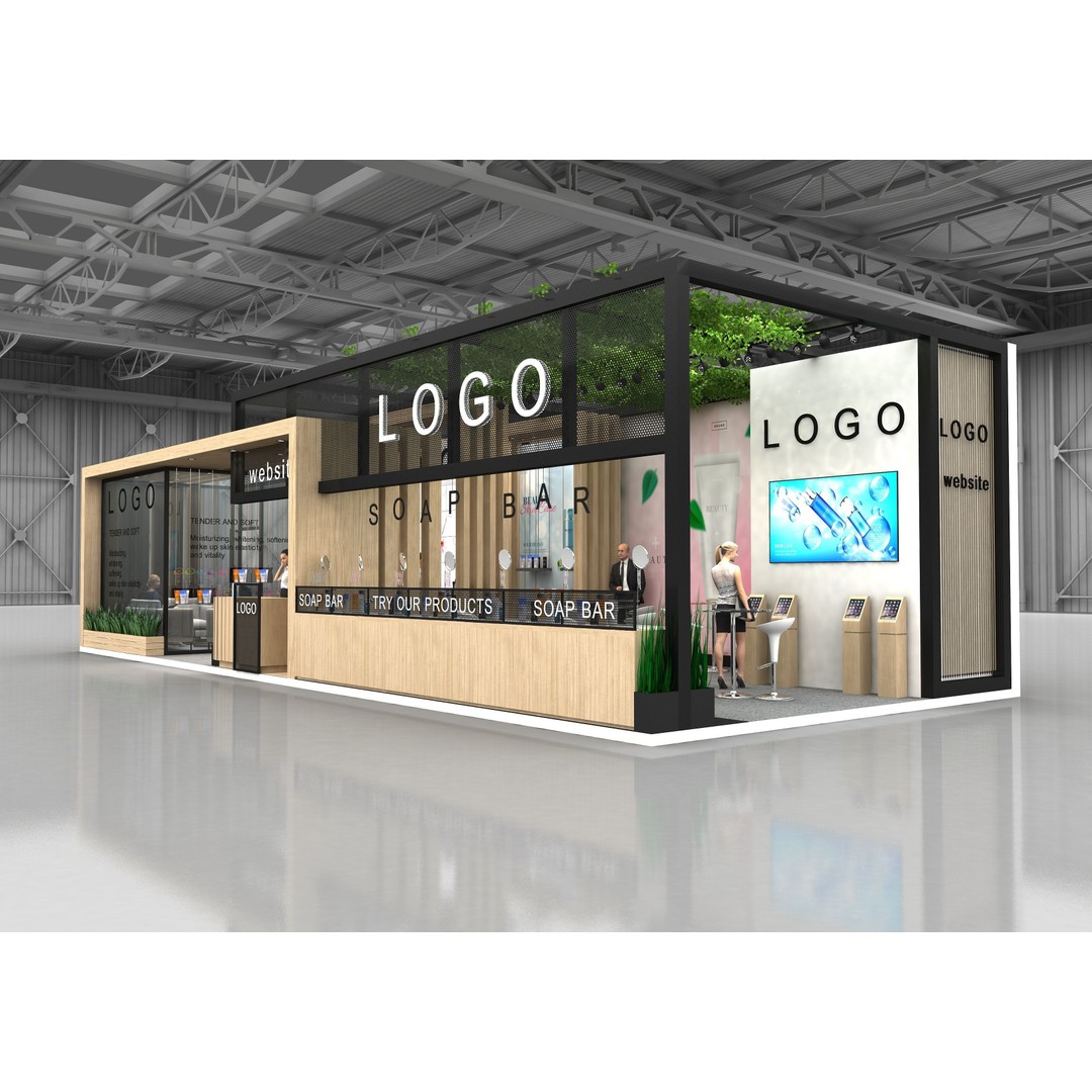 Exhibition Stand 3D Model – High-Quality Booth for Trade Shows - View 5