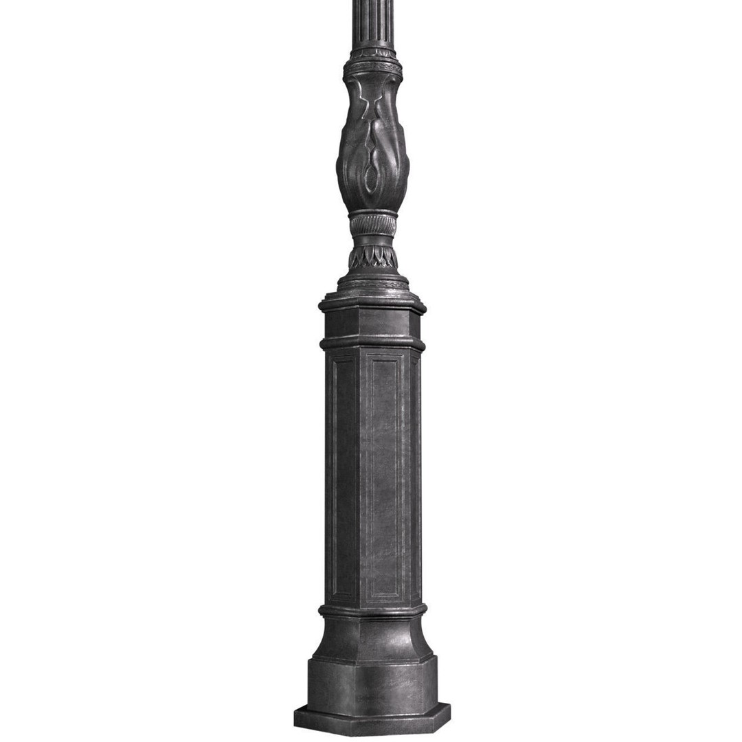 Classic Street Lamp 3D Model – Forged Outdoor Lantern, FBX, PBR - View 7