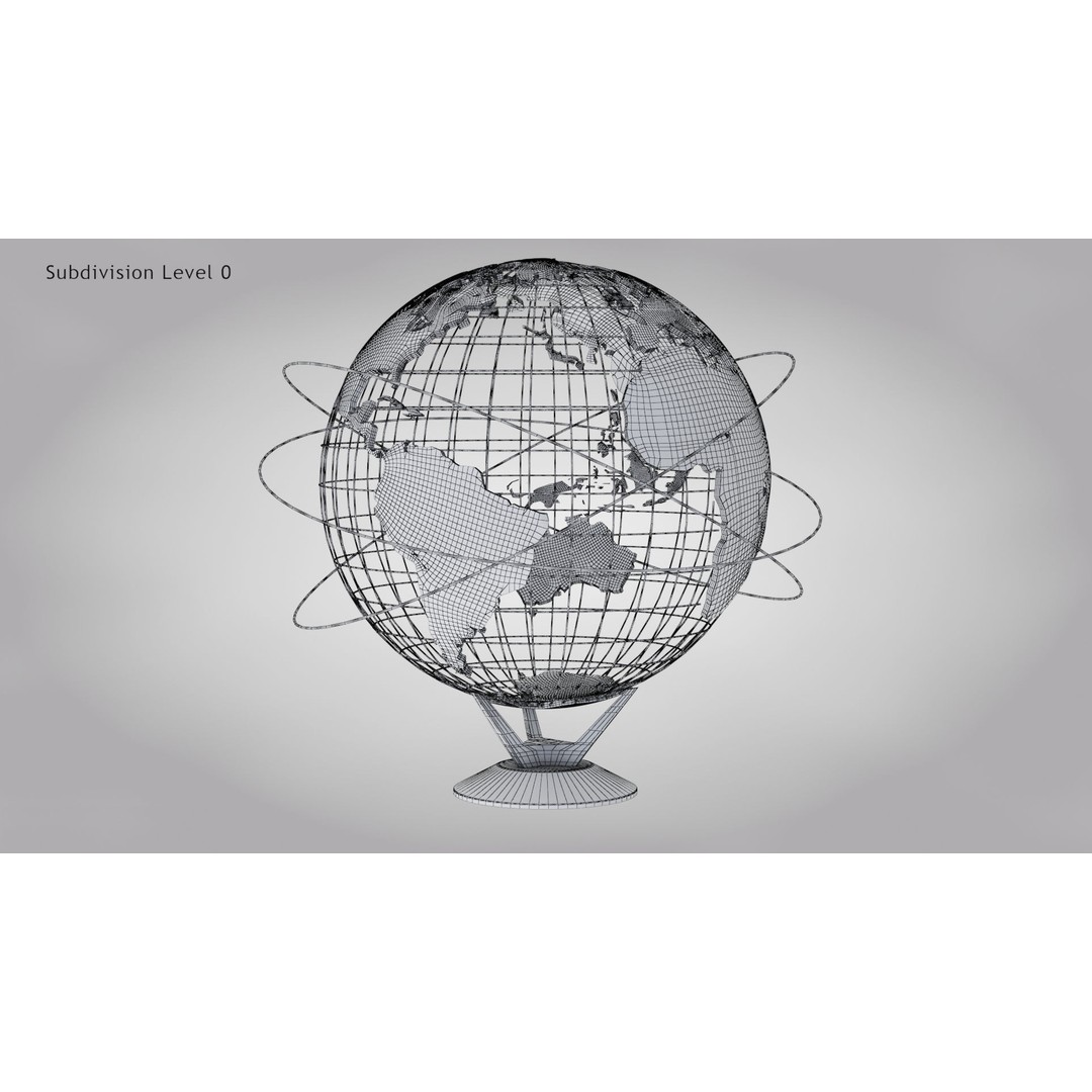 Earth Globe 3D Model – Photorealistic Decoration with PBR Textures - View 16
