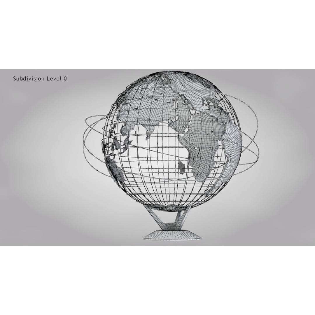 Earth Globe 3D Model – Photorealistic Decoration with PBR Textures - View 17