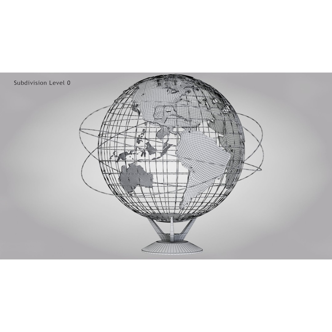 Earth Globe 3D Model – Photorealistic Decoration with PBR Textures - View 18