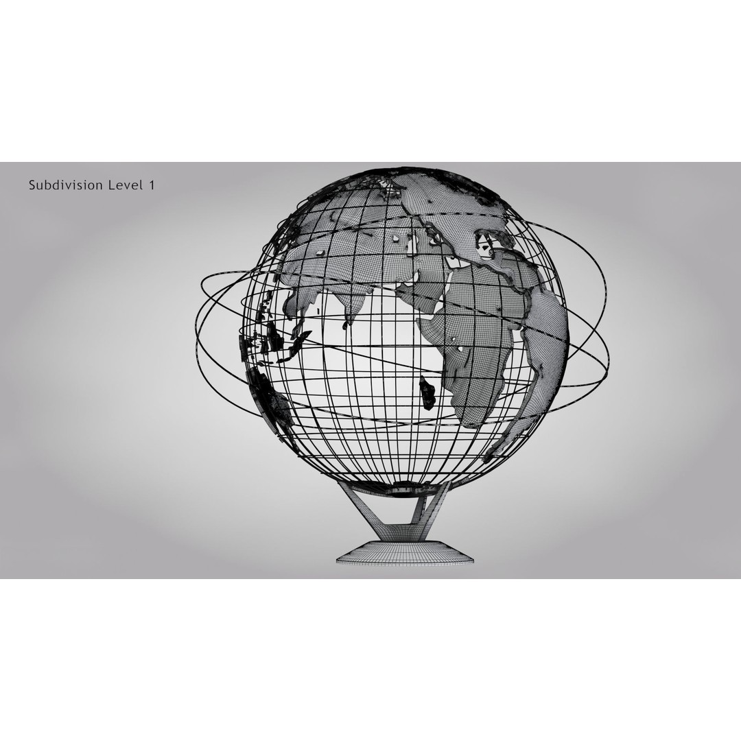 Earth Globe 3D Model – Photorealistic Decoration with PBR Textures - View 19