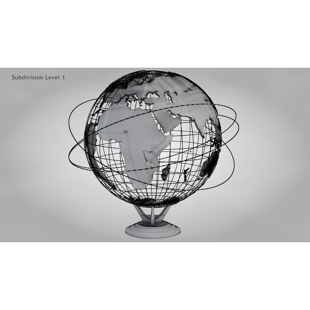 Earth Globe 3D Model – Photorealistic Decoration with PBR Textures - View 21