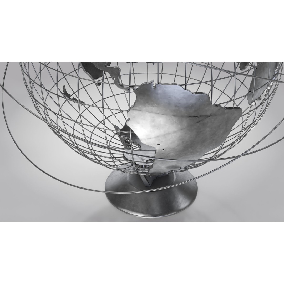 Earth Globe 3D Model – Photorealistic Decoration with PBR Textures - View 3