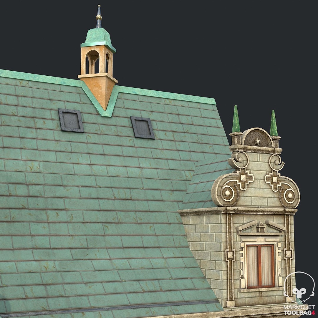 Victorian Corner Apartment 3D Model – Low Poly PBR Game Asset, FBX, OBJ - View 12