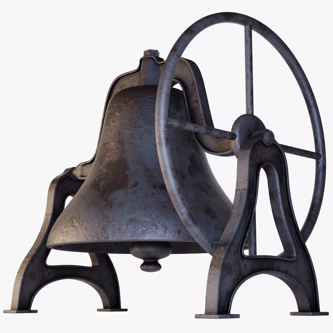 Antique Bell 3D Model – Highly Detailed Architectural Decoration, Blender, FBX, OBJ - View 2
