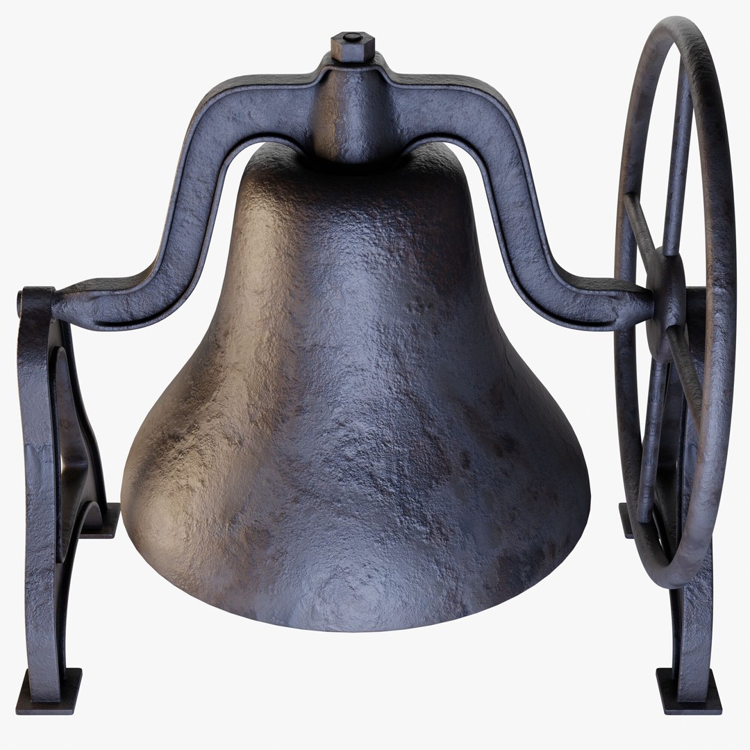 Antique Bell 3D Model – Highly Detailed Architectural Decoration, Blender, FBX, OBJ - View 3