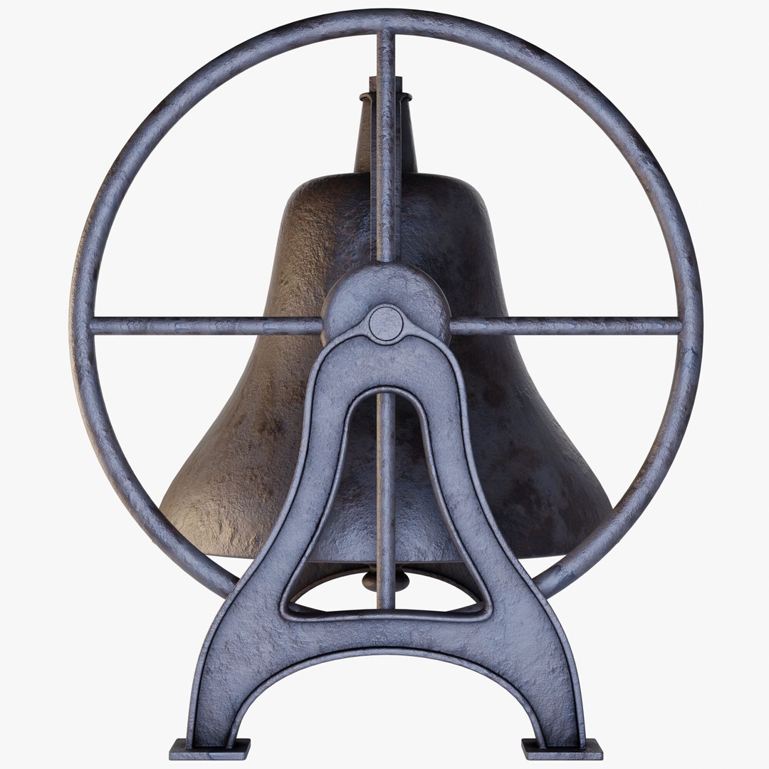 Antique Bell 3D Model – Highly Detailed Architectural Decoration, Blender, FBX, OBJ - View 9