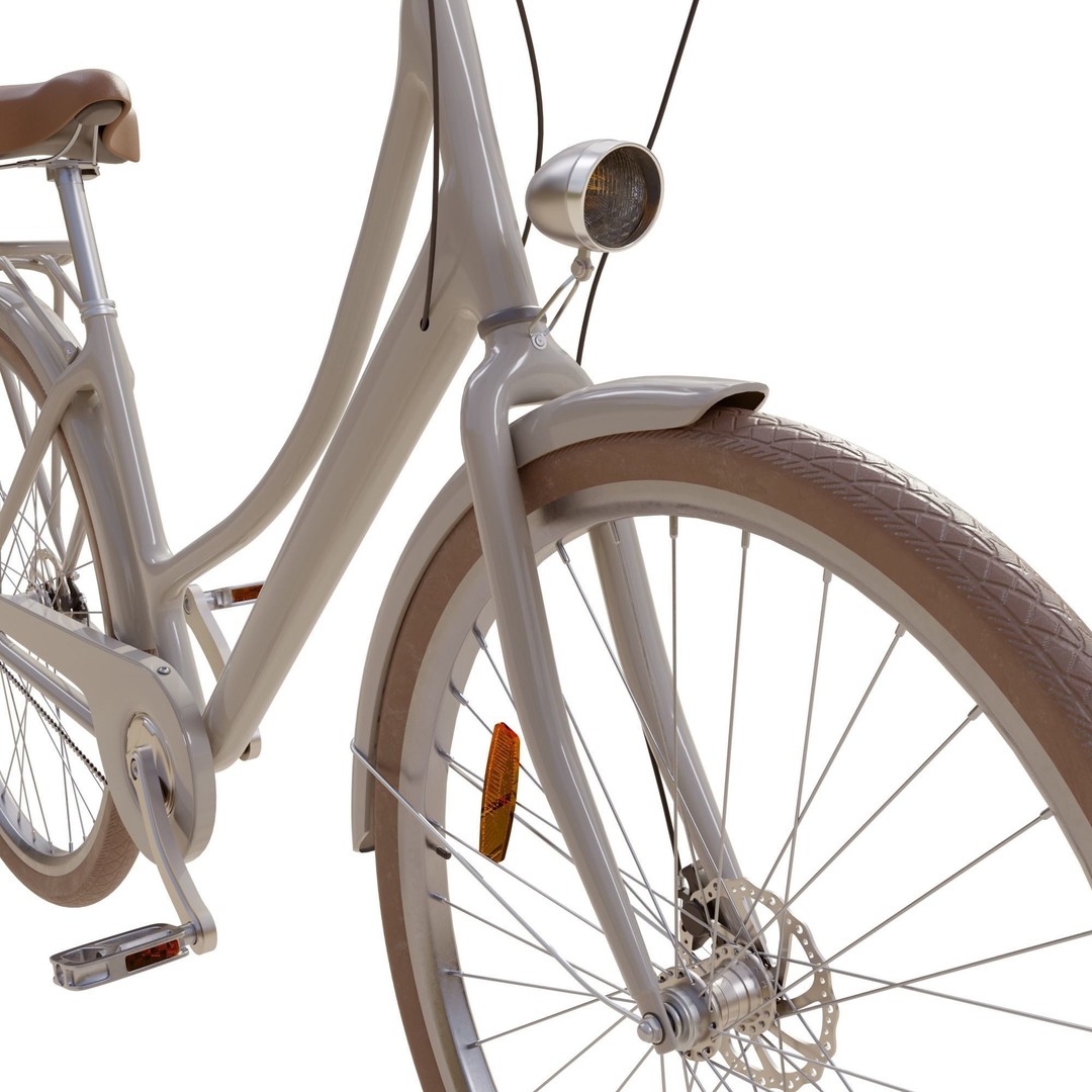 City Bike 3D Model – Retro High Poly PBR Asset, FBX, OBJ, Blender - View 10