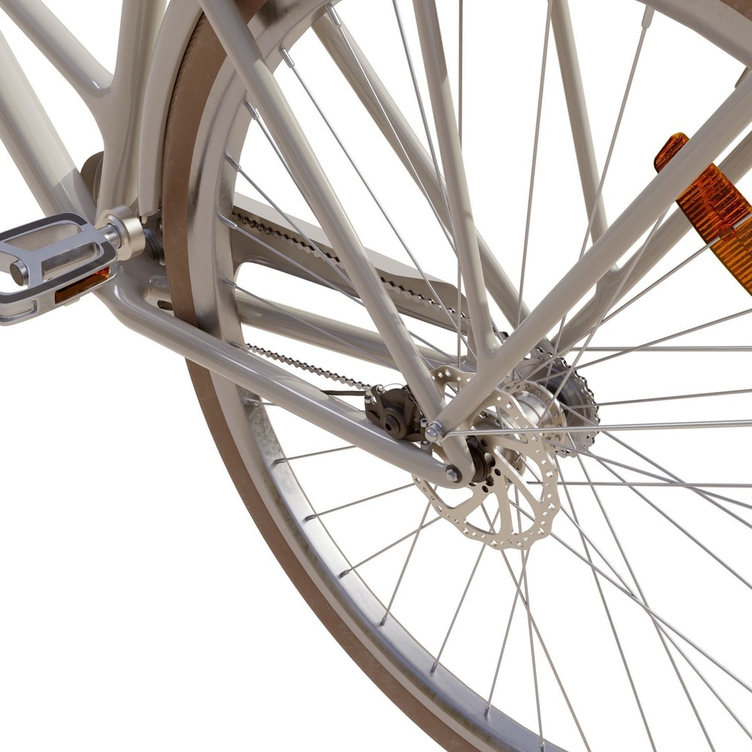 City Bike 3D Model – Retro High Poly PBR Asset, FBX, OBJ, Blender - View 11