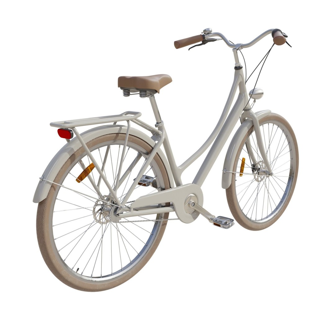 City Bike 3D Model – Retro High Poly PBR Asset, FBX, OBJ, Blender - View 3