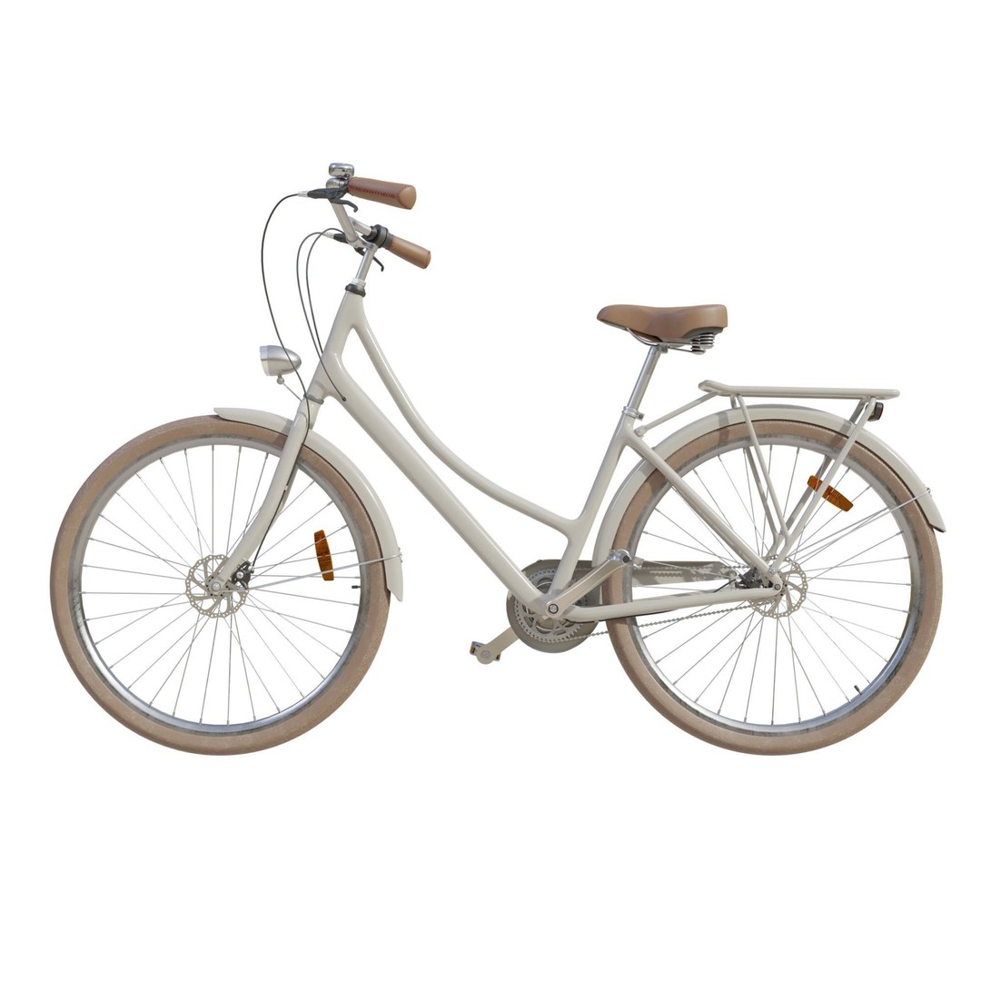 City Bike 3D Model – Retro High Poly PBR Asset, FBX, OBJ, Blender - View 5