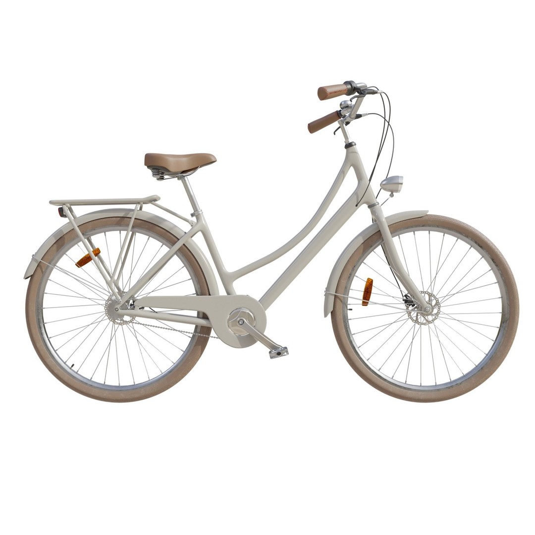 City Bike 3D Model – Retro High Poly PBR Asset, FBX, OBJ, Blender - View 6