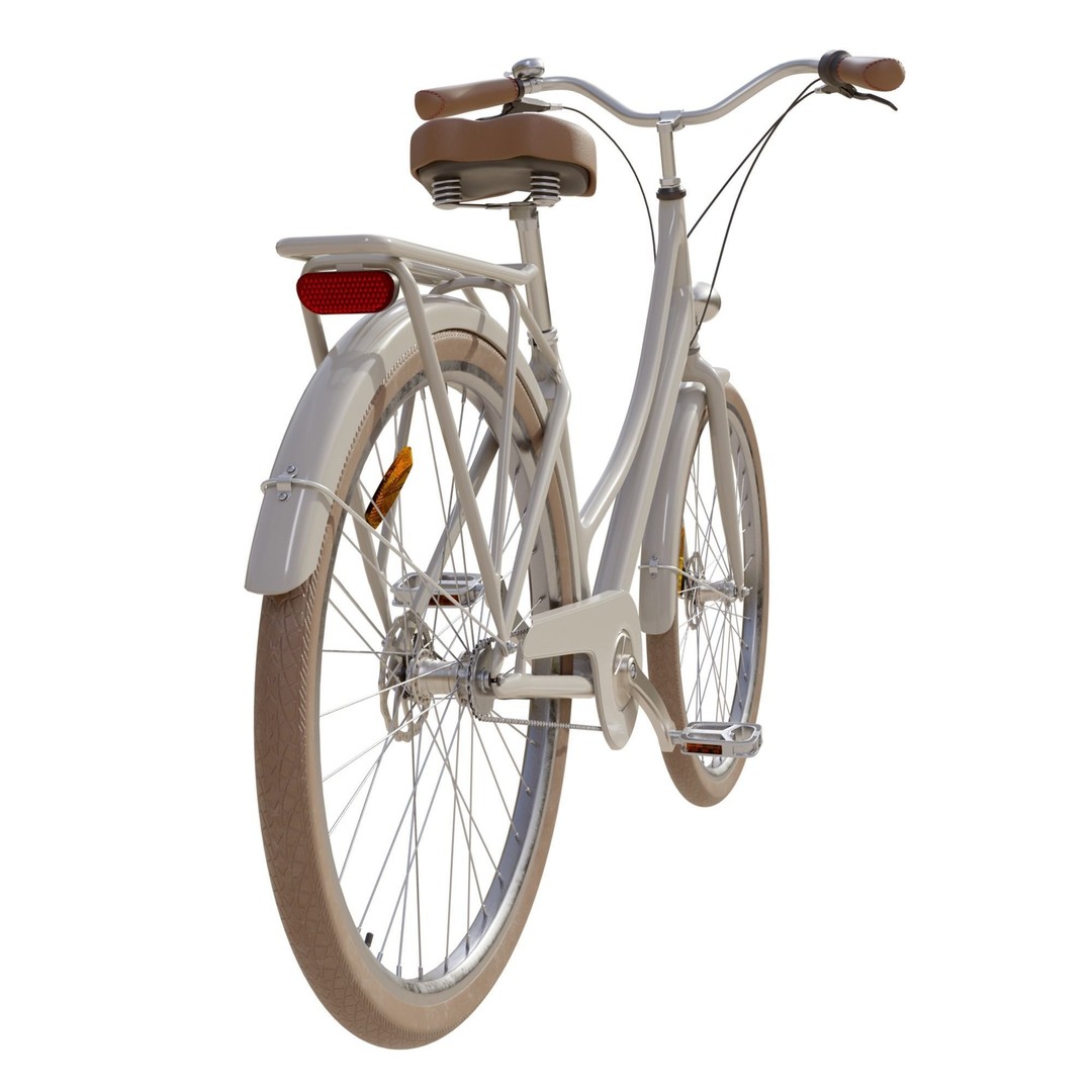 City Bike 3D Model – Retro High Poly PBR Asset, FBX, OBJ, Blender - View 8