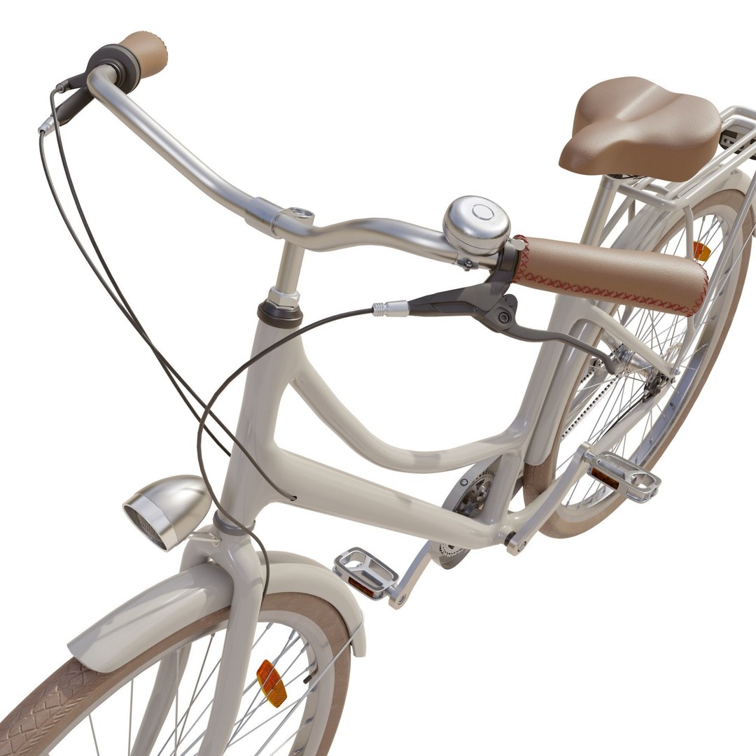 City Bike 3D Model – Retro High Poly PBR Asset, FBX, OBJ, Blender - View 9