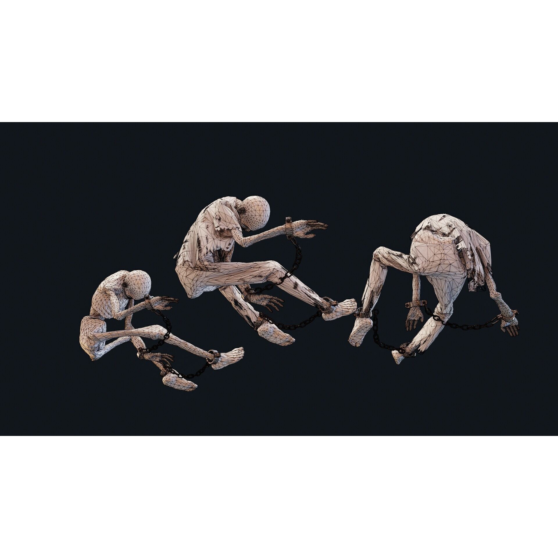 Prisoner Corpse - Low-Poly Game-Ready 3D Model