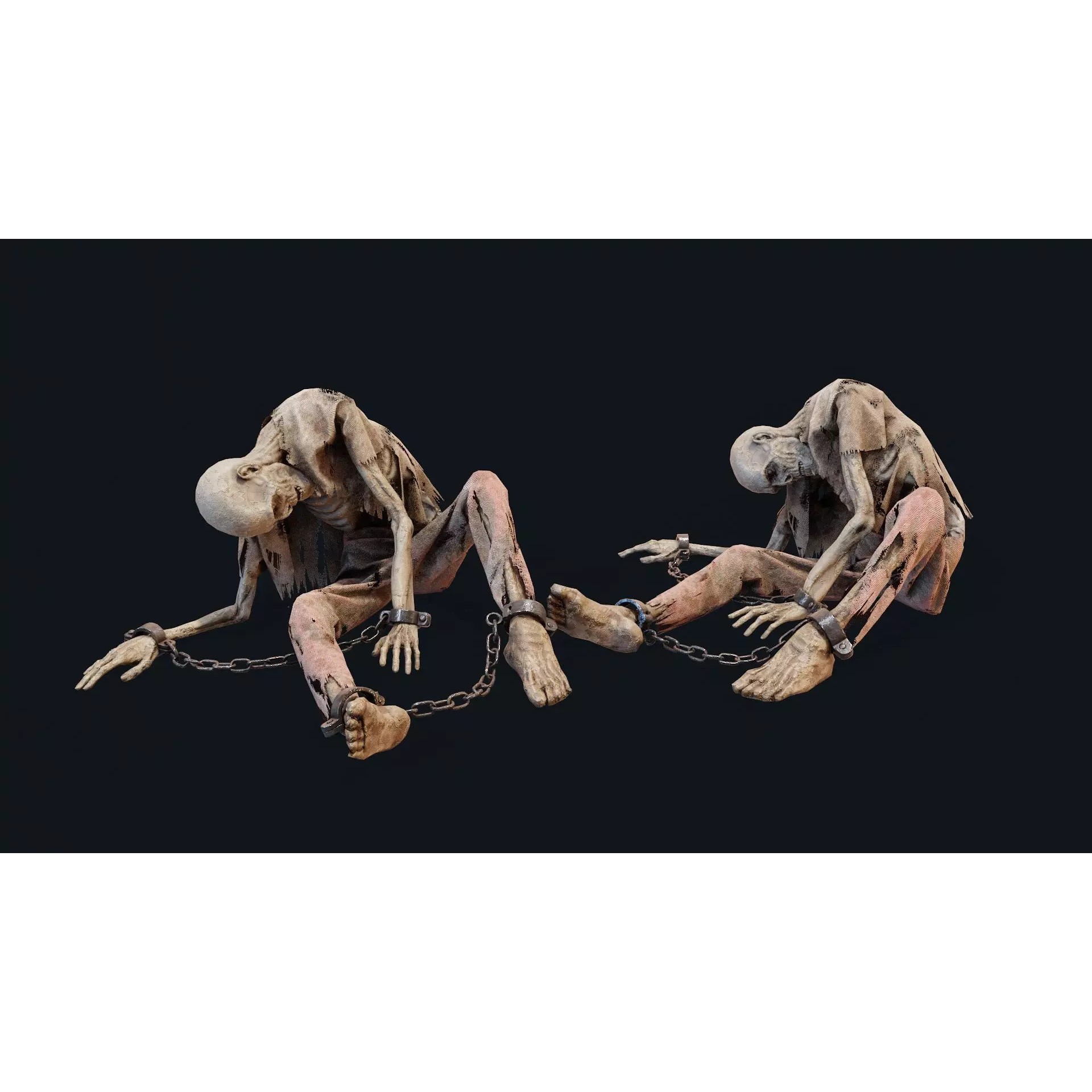 Prisoner Corpse - Low-Poly Game-Ready 3D Model - View 2