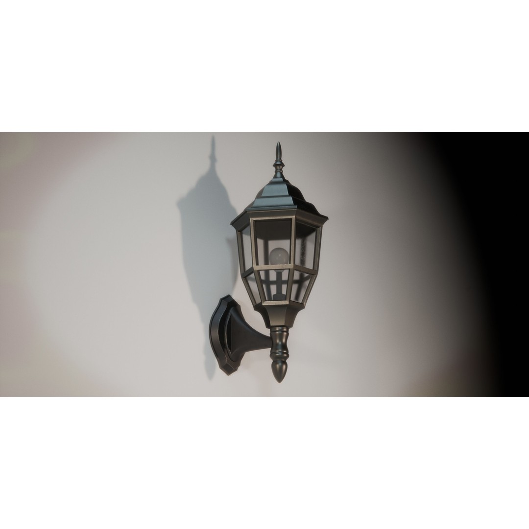 Outdoor Lamp 3D Model – Architectural Lighting Asset, FBX - View 3