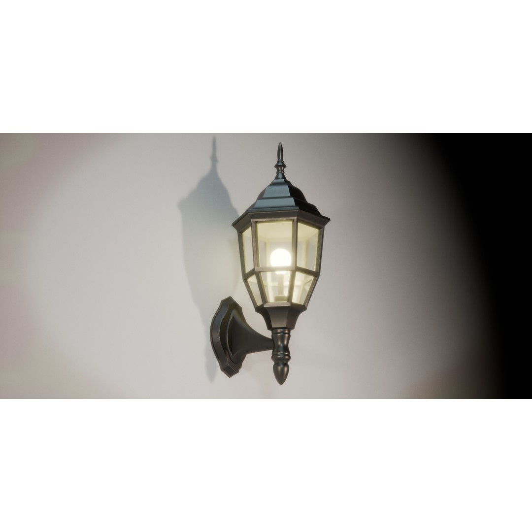 Outdoor Lamp 3D Model – Architectural Lighting Asset, FBX - View 4