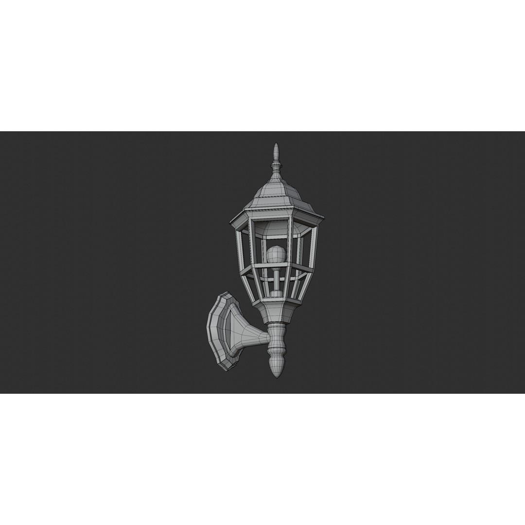 Outdoor Lamp 3D Model – Architectural Lighting Asset, FBX - View 5