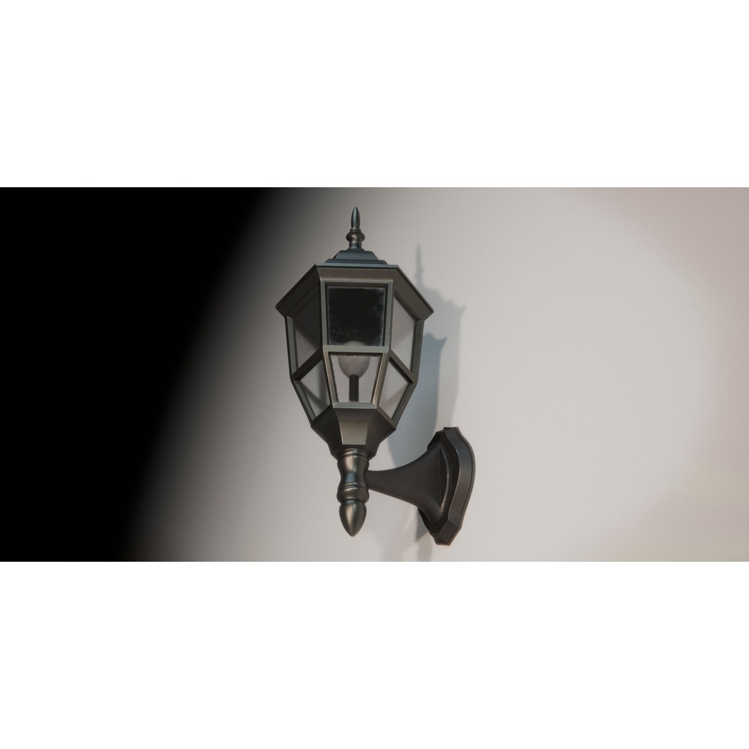 Outdoor Lamp 3D Model – Architectural Lighting Asset, FBX - View 6