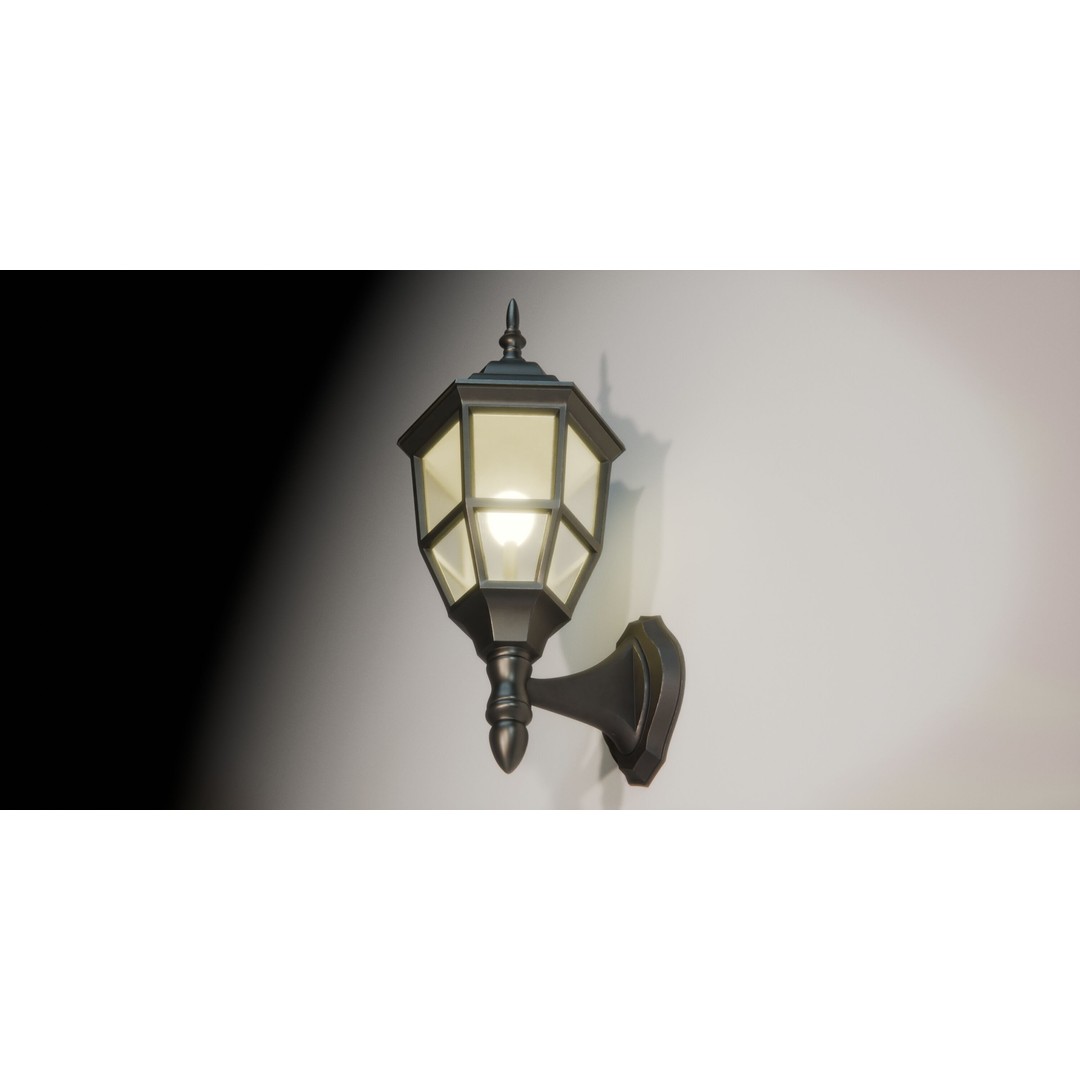 Outdoor Lamp 3D Model – Architectural Lighting Asset, FBX - View 7