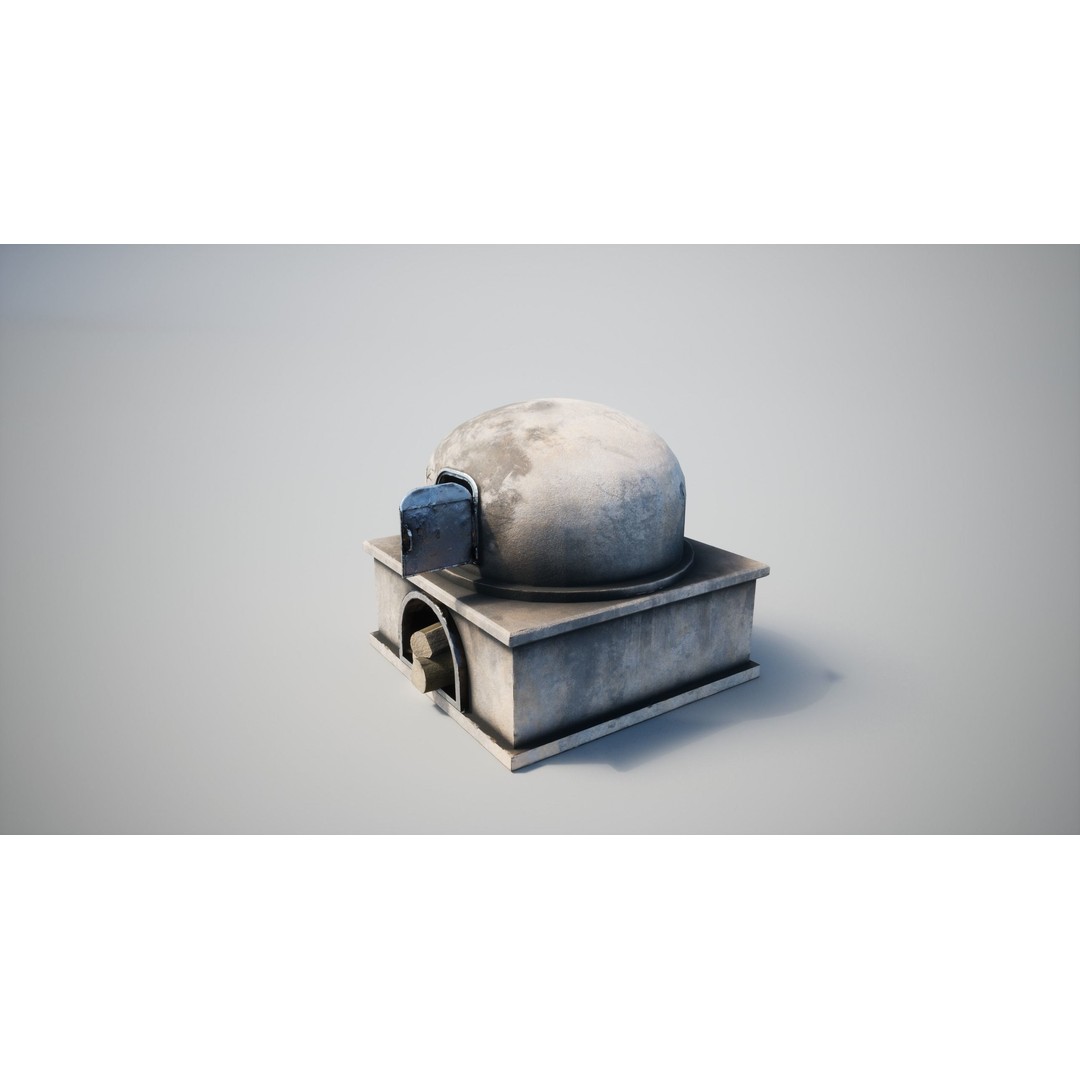 Medieval Oven 3D Model – Low Poly Game-Ready Asset, PBR Textures, FBX - View 3