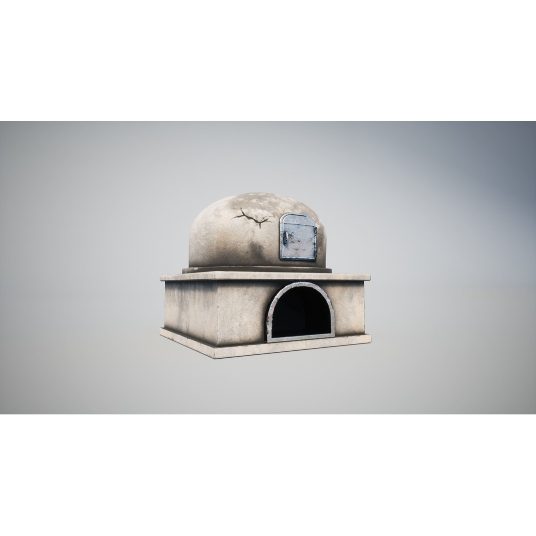 Medieval Oven 3D Model – Low Poly Game-Ready Asset, PBR Textures, FBX - View 8