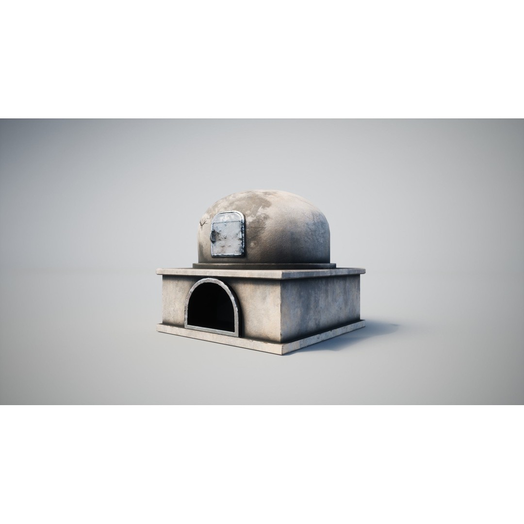 Medieval Oven 3D Model – Low Poly Game-Ready Asset, PBR Textures, FBX - View 9