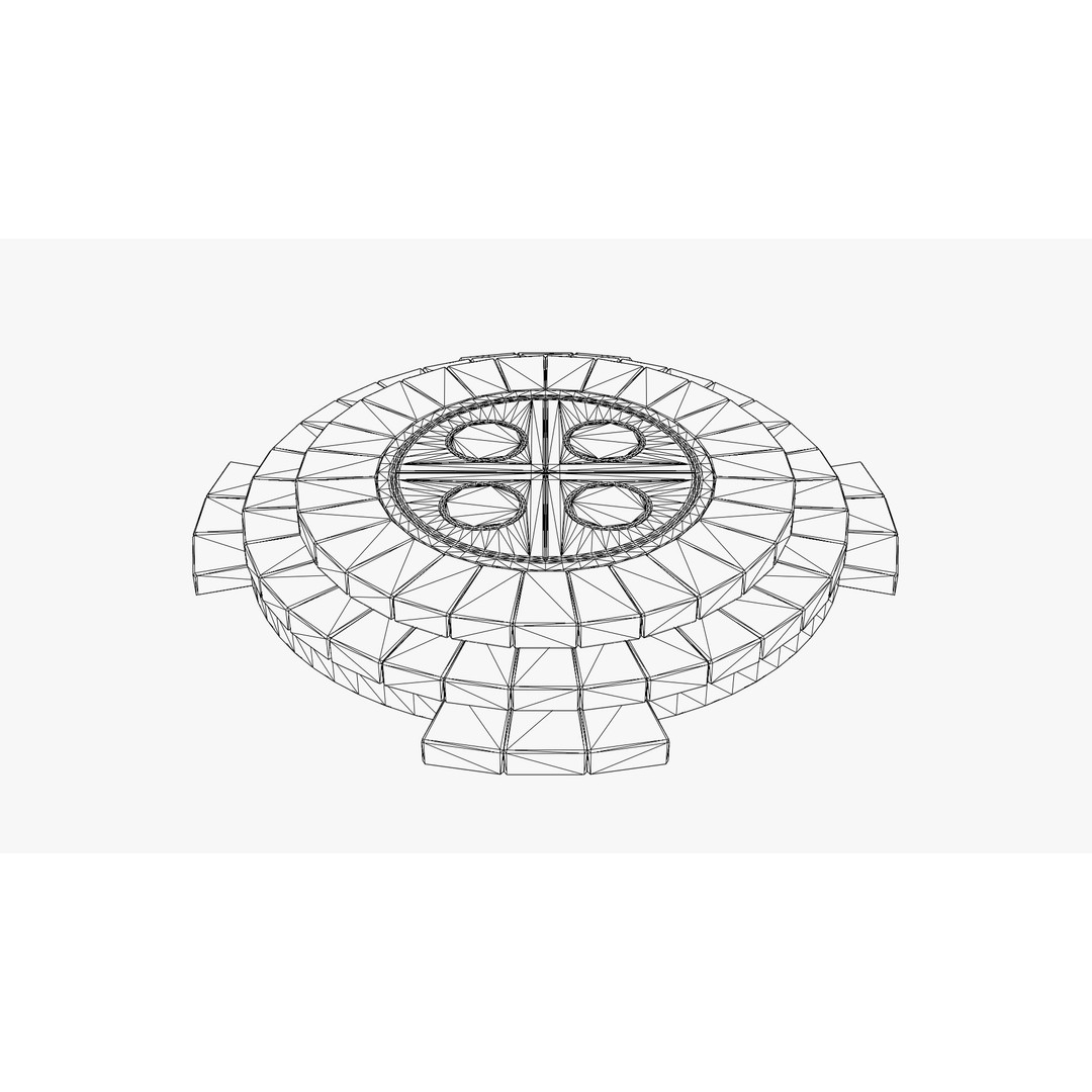 Ancient Stone Altar 3D Model – Low Poly Architectural Asset, FBX - View 4