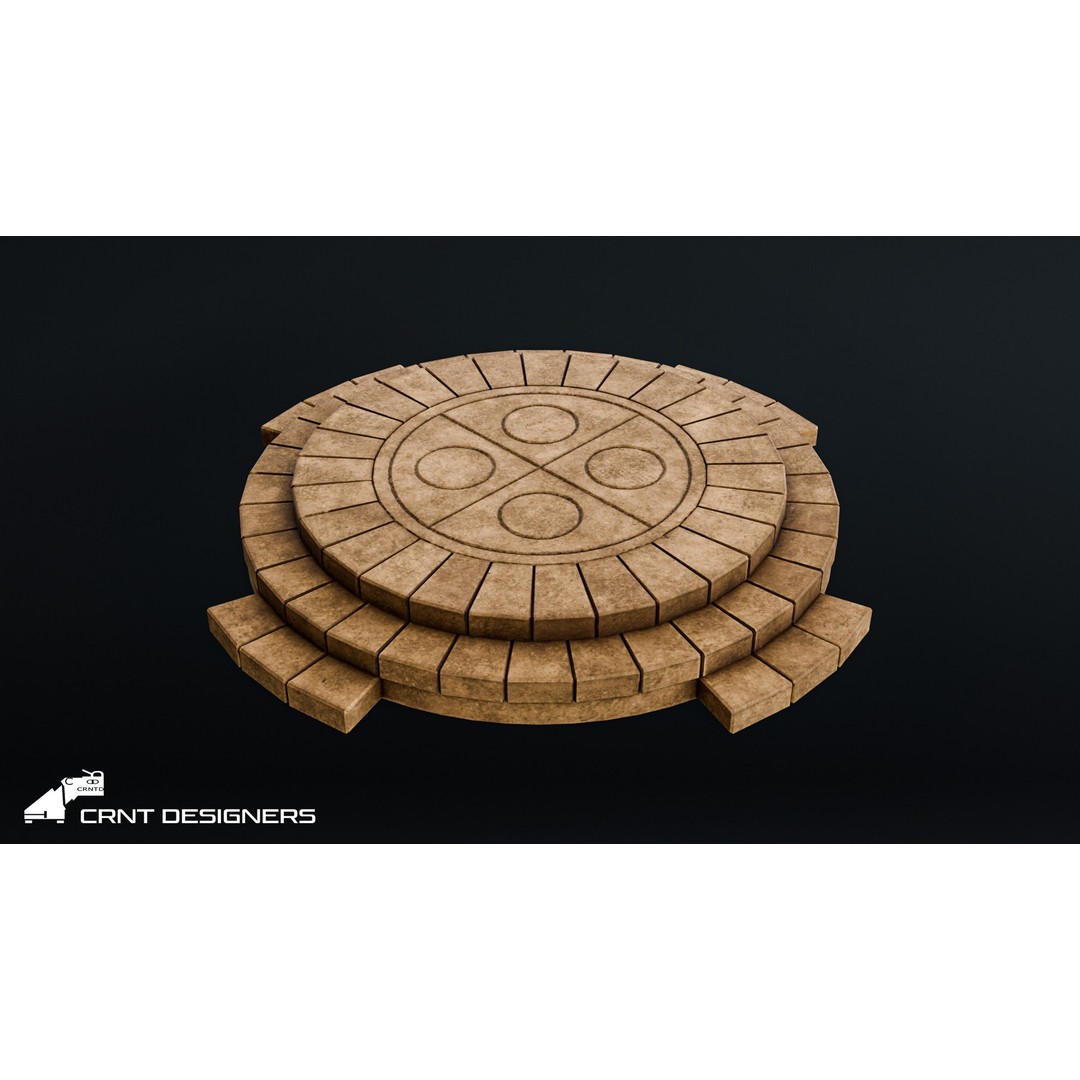 Ancient Stone Altar 3D Model – Low Poly Architectural Asset, FBX - View 5