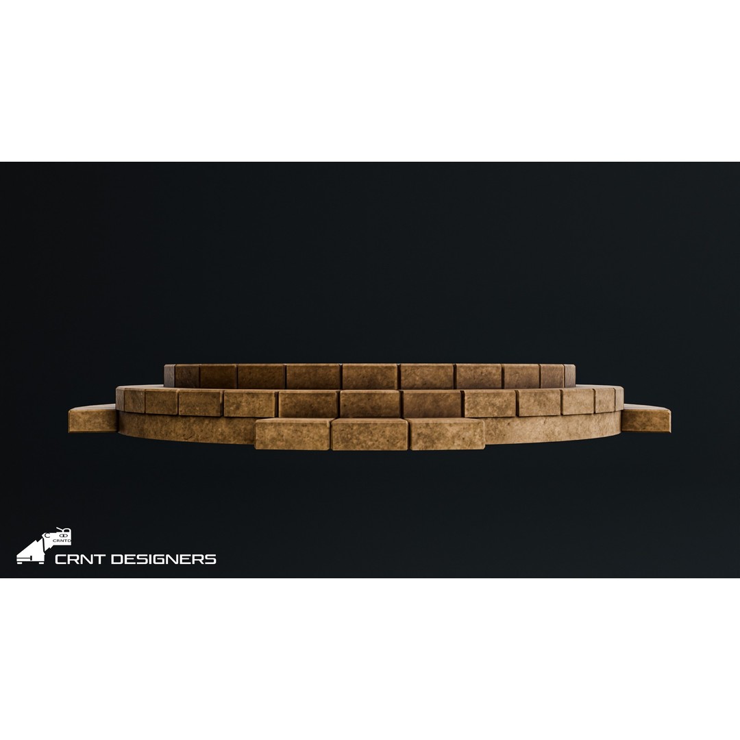 Ancient Stone Altar 3D Model – Low Poly Architectural Asset, FBX - View 6