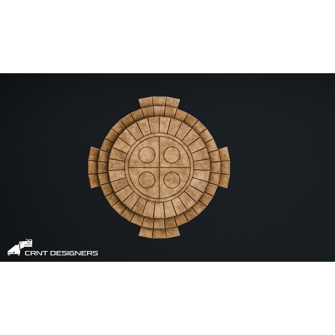 Ancient Stone Altar 3D Model – Low Poly Architectural Asset, FBX - View 7