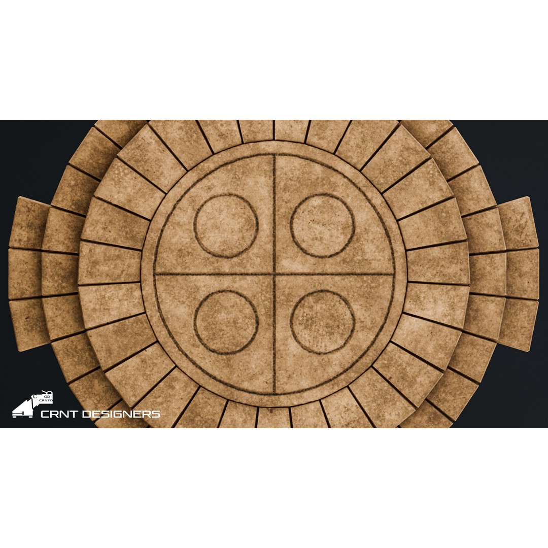 Ancient Stone Altar 3D Model – Low Poly Architectural Asset, FBX - View 9