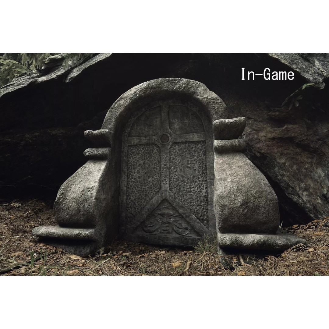 Stone Door 3D Model – Low-Poly Architectural Asset, FBX - View 2