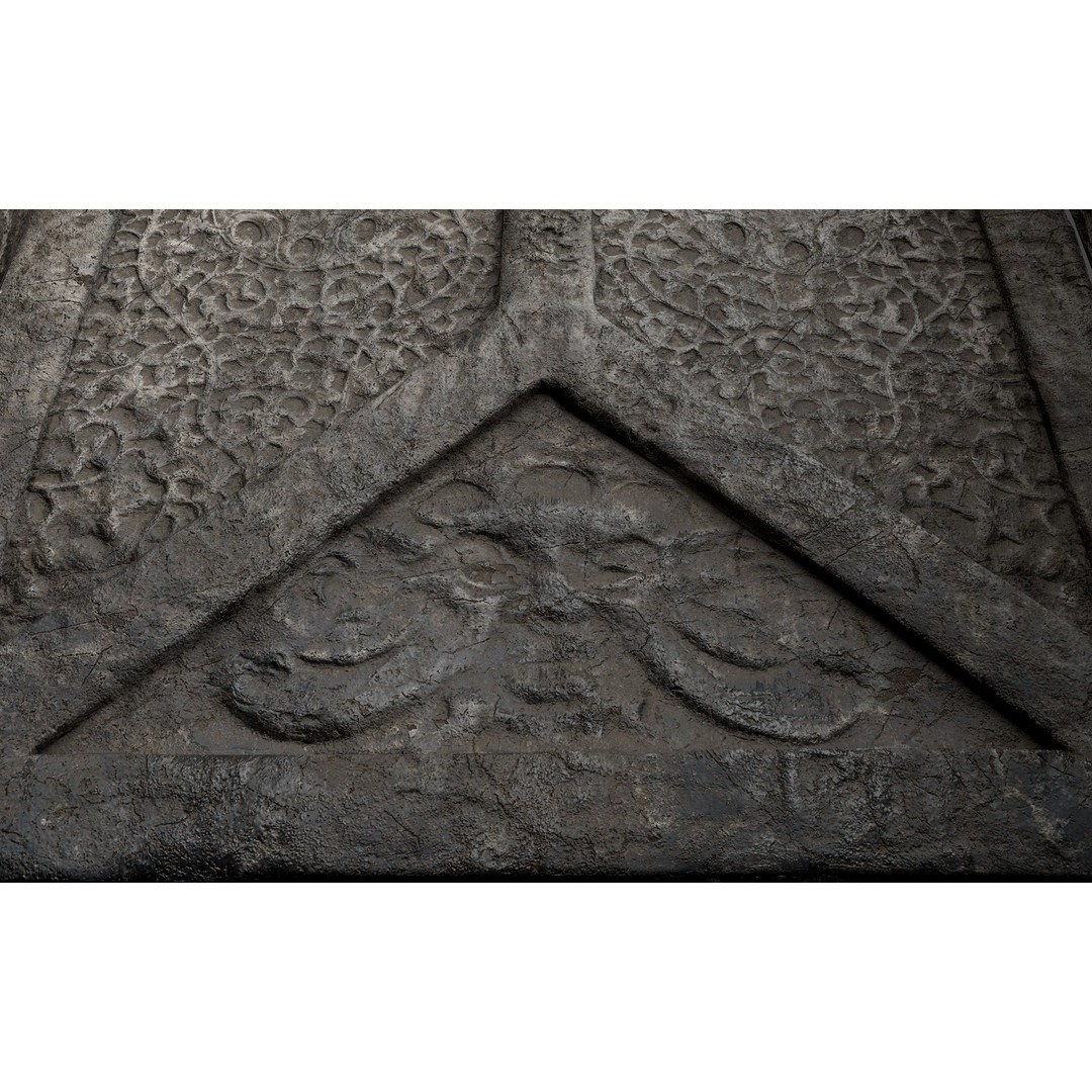 Stone Door 3D Model – Low-Poly Architectural Asset, FBX - View 7