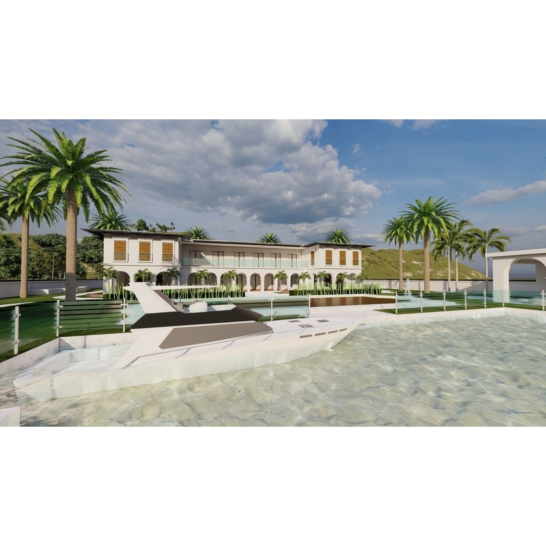 Beach Casa Scene 3D Model – Modern Villa with High-Quality PBR Materials - View 17